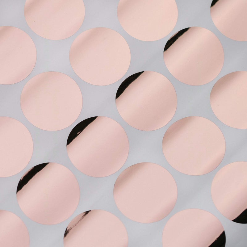 PapaKit Large Round Polka Dot Confetti Wall Decal Baby Nursery Child Kid Boy Girl Bedroom Home Decor | Creative Art Design Pattern | Safe Removable Adhesive (Rose Gold Metallic, 2 Inches x 120 Pieces) - Image 2